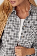 Oversize Karohemd mit aufgesetzter Tasche – Bild 4