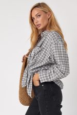 Oversize Karohemd mit aufgesetzter Tasche – Bild 5