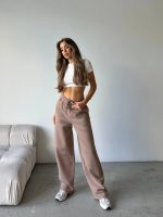 Gerade geschnittene Jogger aus Fleece – Bild 2
