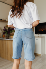 Blaue Jeansshorts – Bild 2