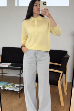 Жіночі широкі джинси з бавовни — wide leg jeans - Зображення 3